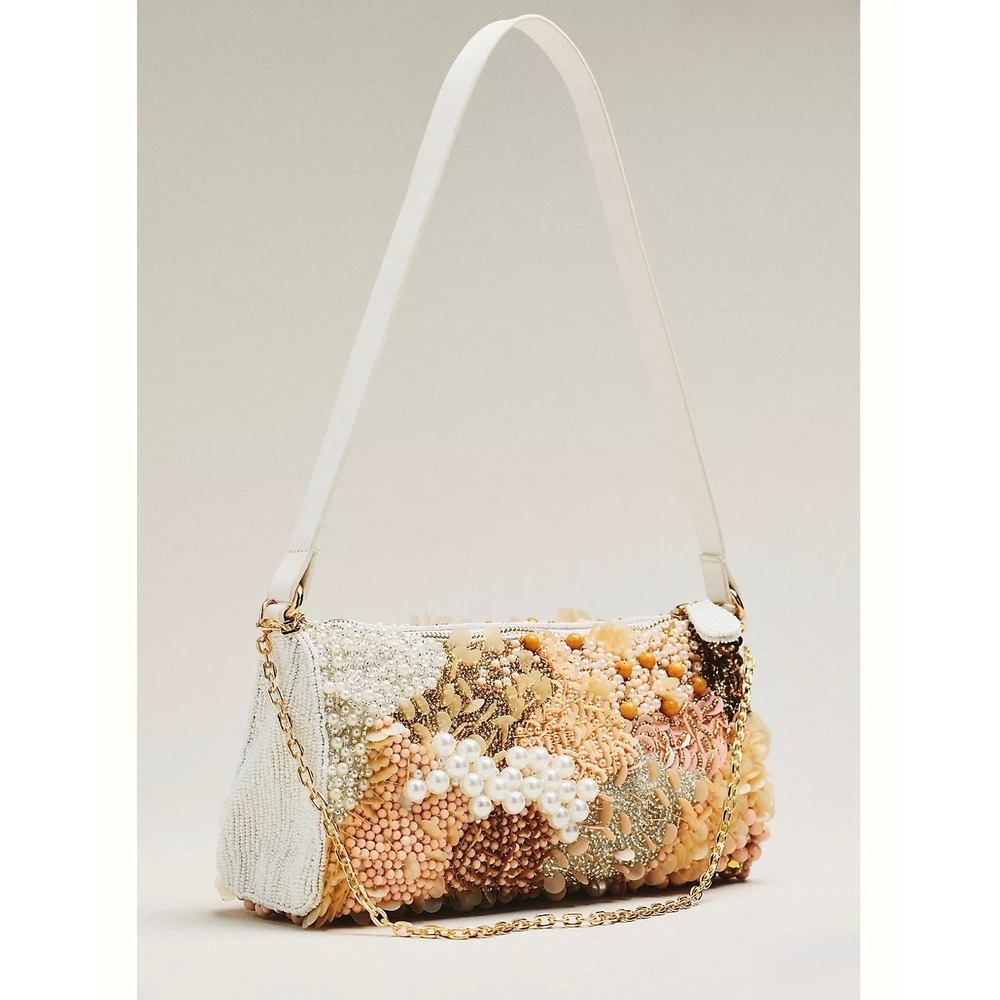 Maeve Anthropologie East-West Beaded Shoulder Bag Evening Fall Winter New NWT